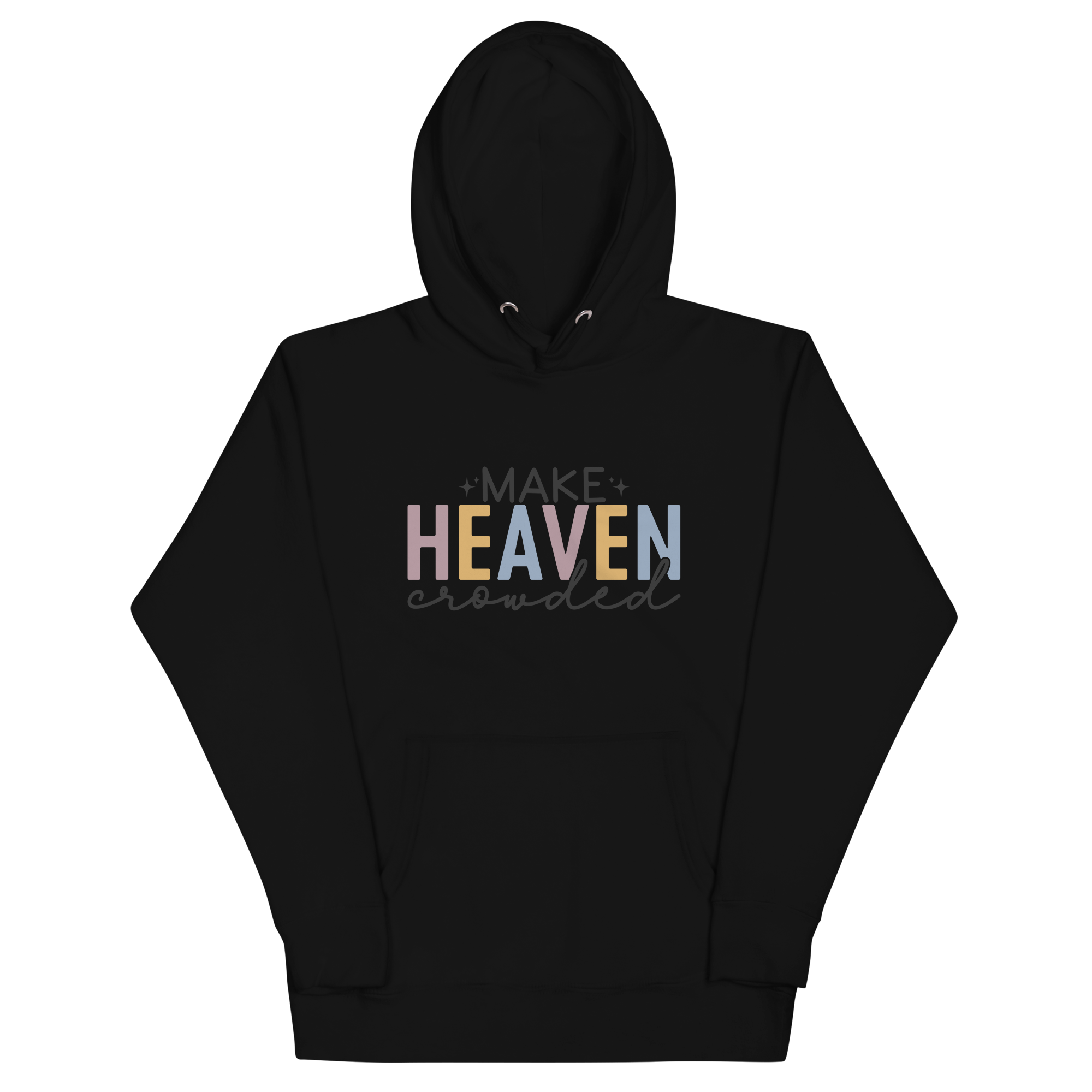 make heaven crowded hoodie black Front