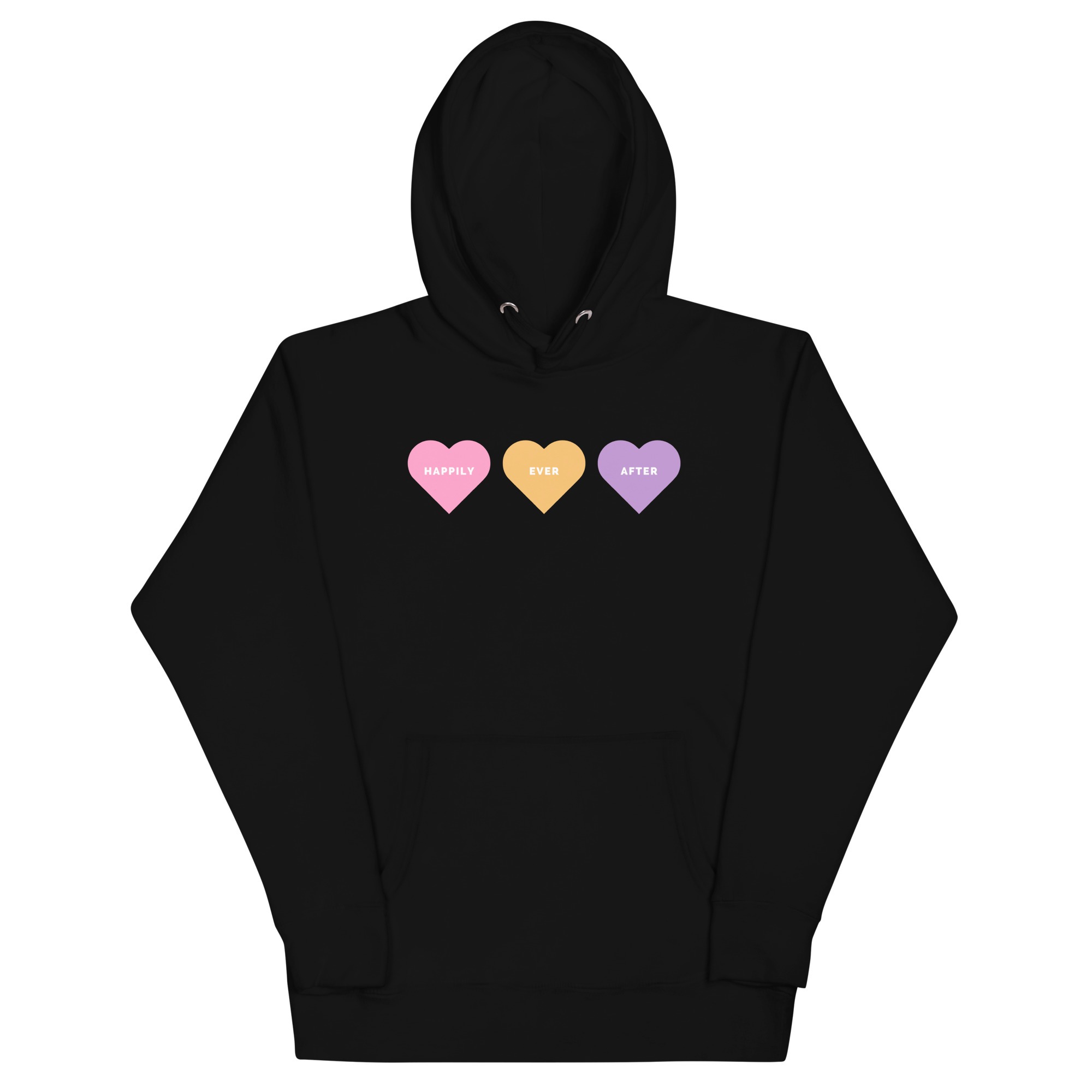 Happily ever after couple unisex-premium-hoodie-black-front