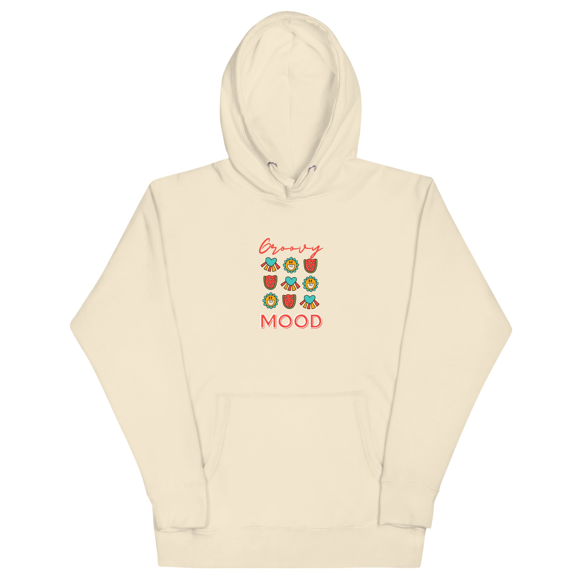 Groovy Mood unisex-premium-hoodie-bone-front