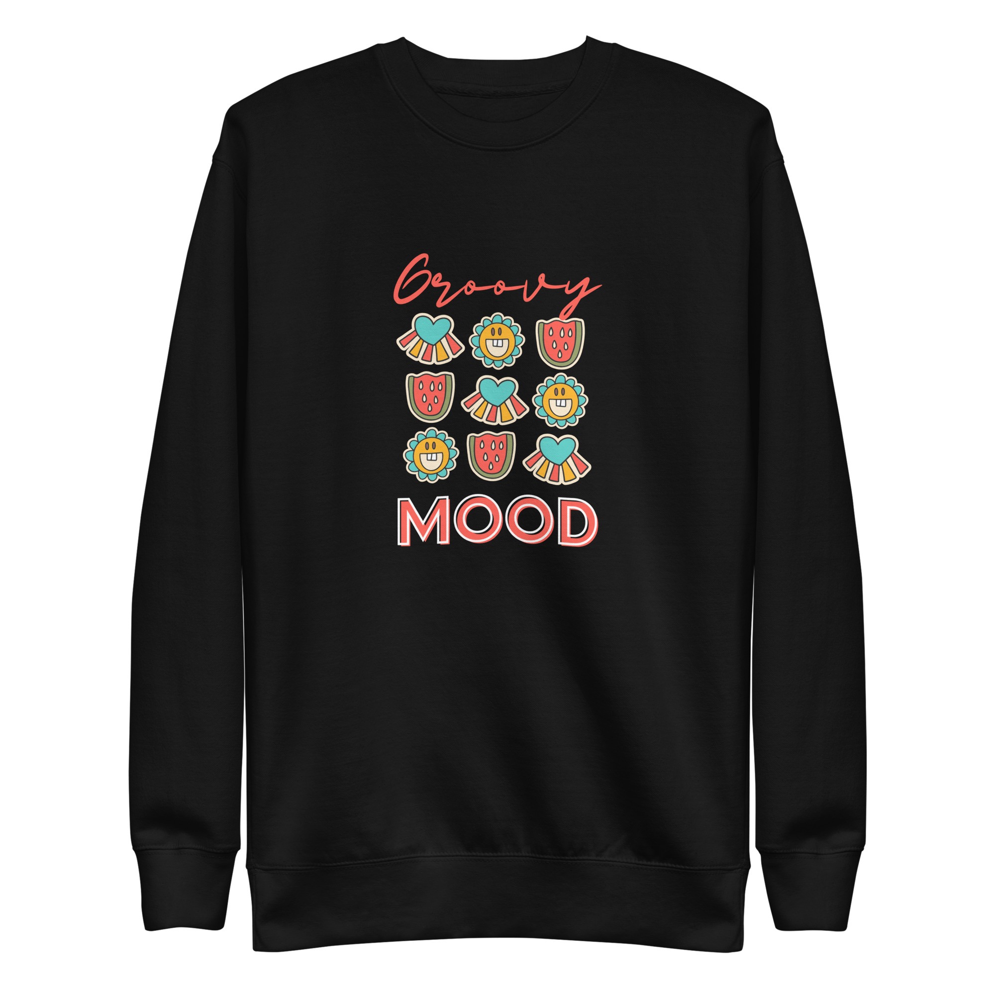 black Groovy Mood Sweatshirt