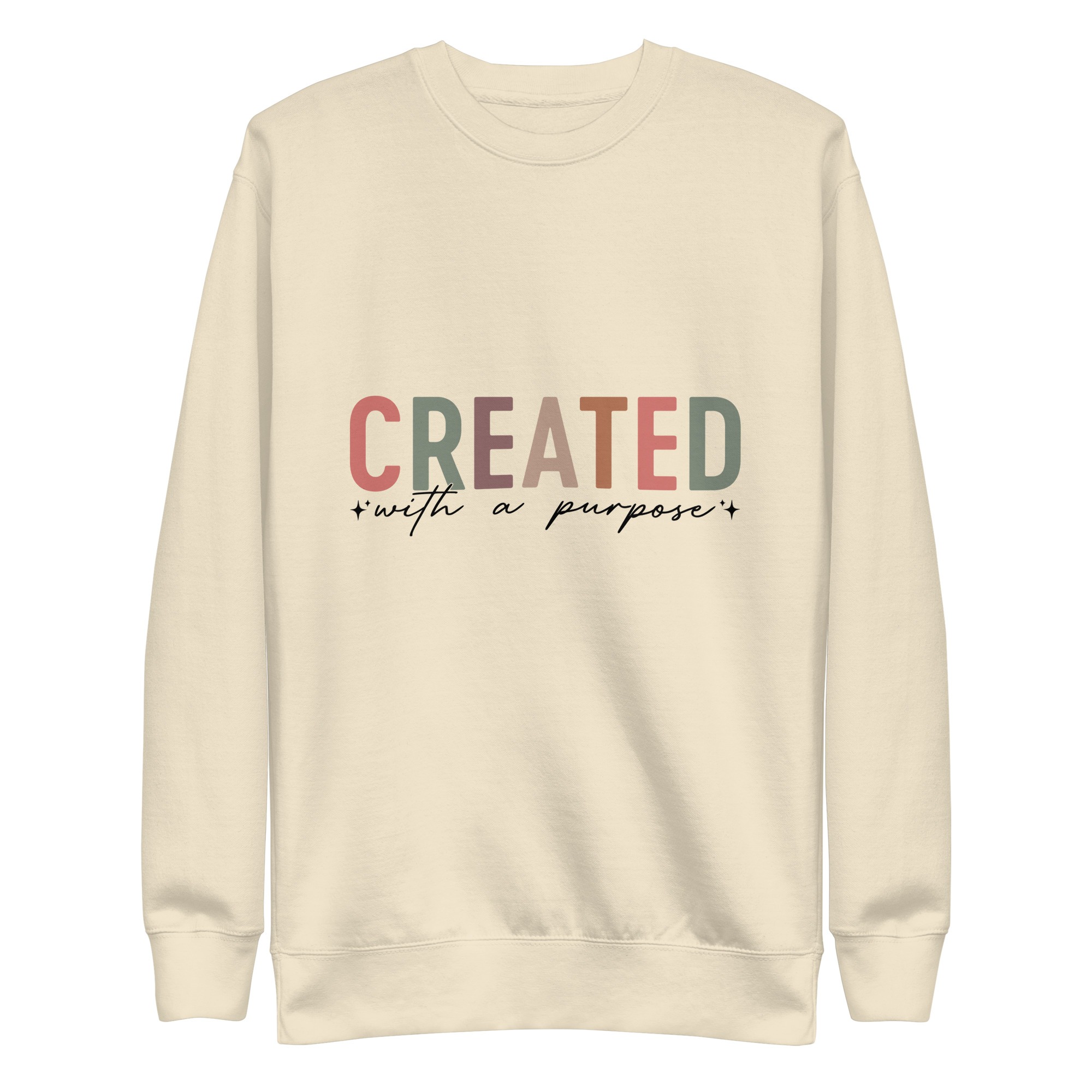 Created with a purpose Unisex Sweatshirt bone