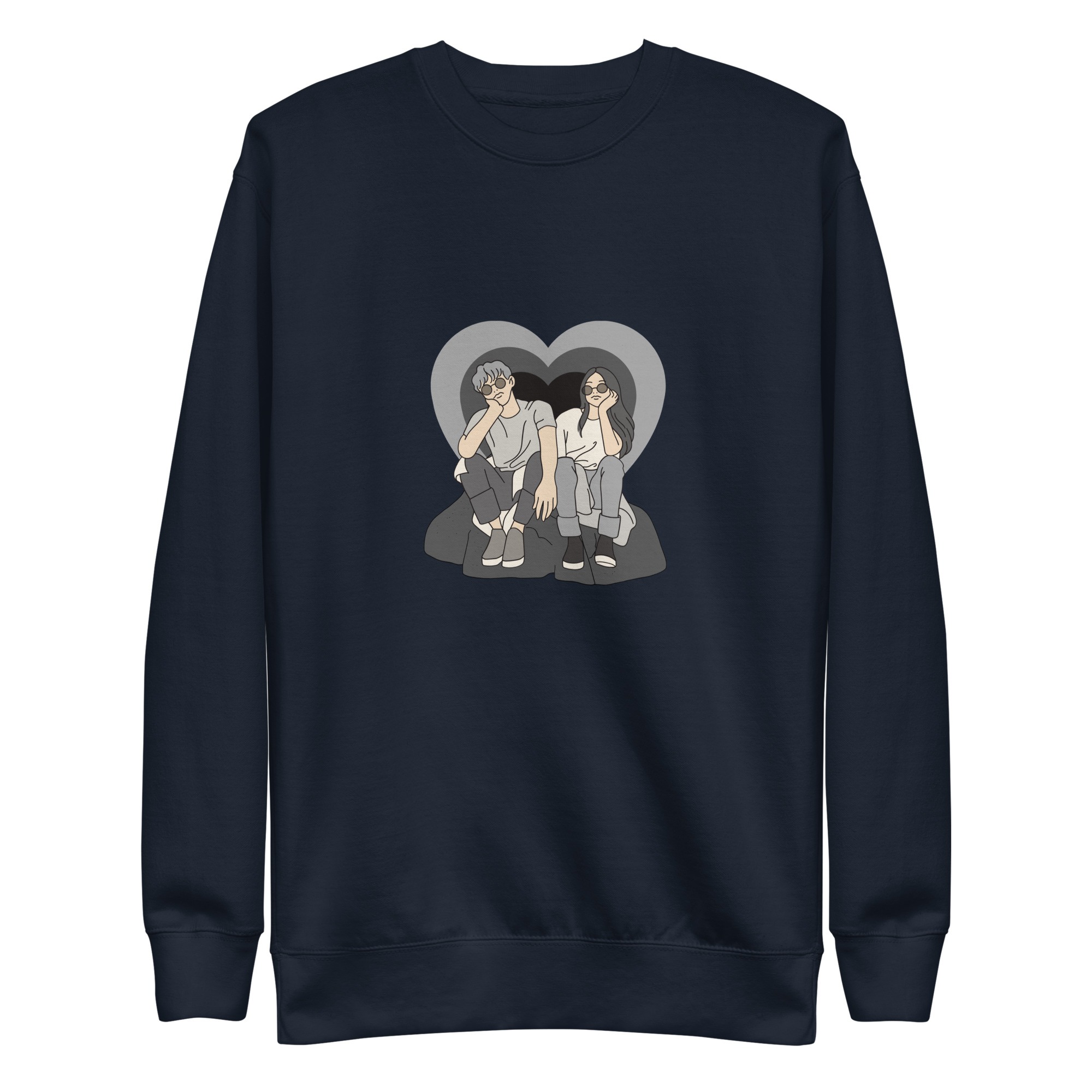 Man and woman chilling Unisex Sweatshirt navy